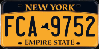 NY license plate FCA9752