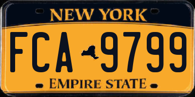 NY license plate FCA9799