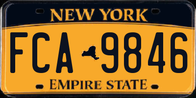 NY license plate FCA9846