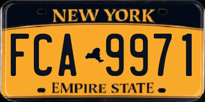NY license plate FCA9971