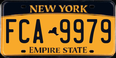 NY license plate FCA9979