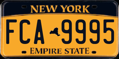 NY license plate FCA9995