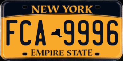 NY license plate FCA9996