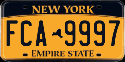 NY license plate FCA9997