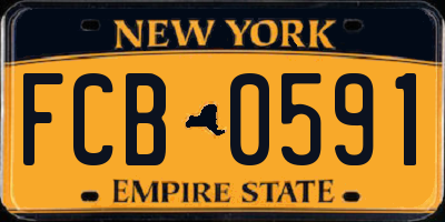 NY license plate FCB0591