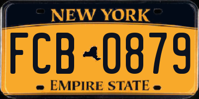 NY license plate FCB0879
