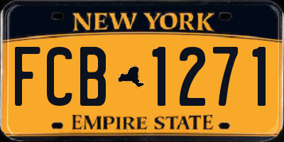 NY license plate FCB1271