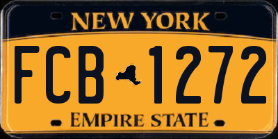NY license plate FCB1272