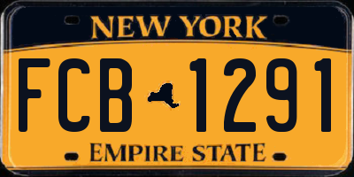 NY license plate FCB1291