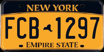 NY license plate FCB1297
