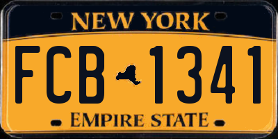 NY license plate FCB1341
