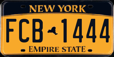 NY license plate FCB1444