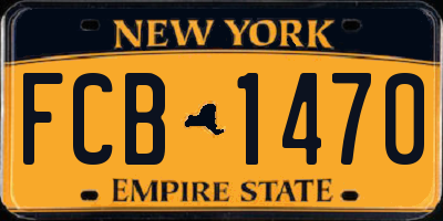 NY license plate FCB1470