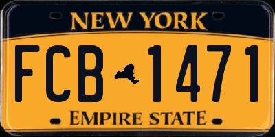 NY license plate FCB1471
