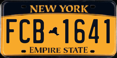 NY license plate FCB1641