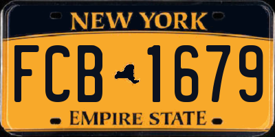 NY license plate FCB1679