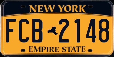 NY license plate FCB2148