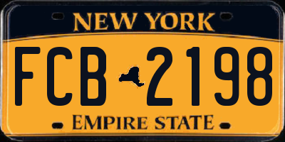 NY license plate FCB2198