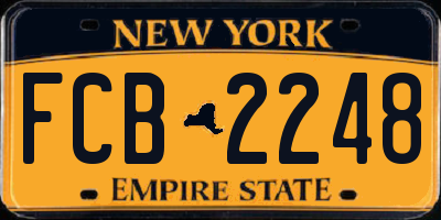 NY license plate FCB2248
