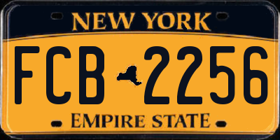 NY license plate FCB2256