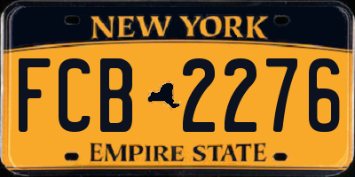NY license plate FCB2276