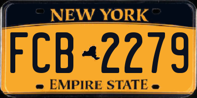 NY license plate FCB2279