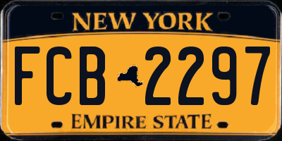 NY license plate FCB2297