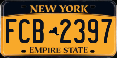 NY license plate FCB2397