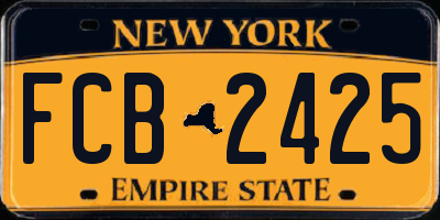 NY license plate FCB2425