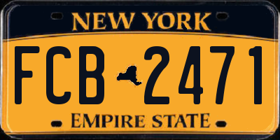 NY license plate FCB2471