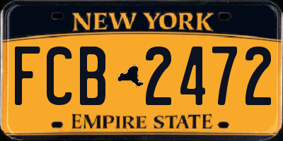 NY license plate FCB2472