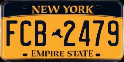 NY license plate FCB2479