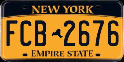 NY license plate FCB2676