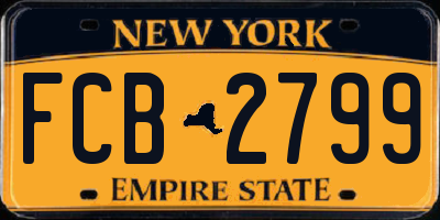 NY license plate FCB2799