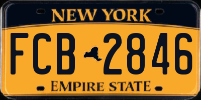 NY license plate FCB2846