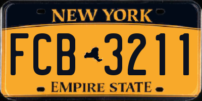 NY license plate FCB3211