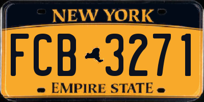 NY license plate FCB3271