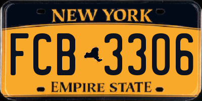 NY license plate FCB3306