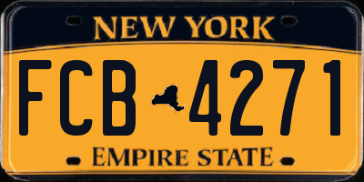 NY license plate FCB4271