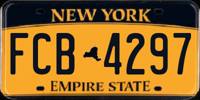 NY license plate FCB4297