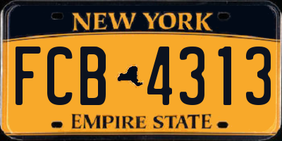 NY license plate FCB4313