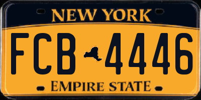 NY license plate FCB4446