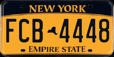 NY license plate FCB4448
