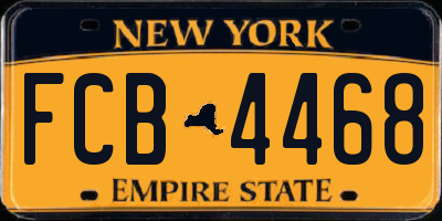 NY license plate FCB4468
