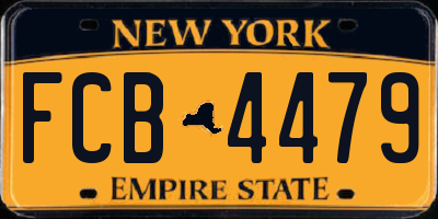 NY license plate FCB4479
