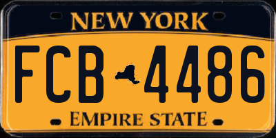 NY license plate FCB4486
