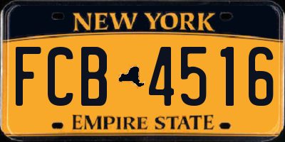 NY license plate FCB4516