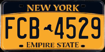 NY license plate FCB4529