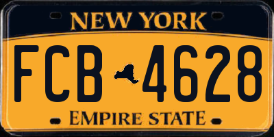 NY license plate FCB4628