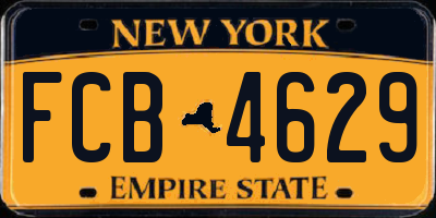 NY license plate FCB4629
